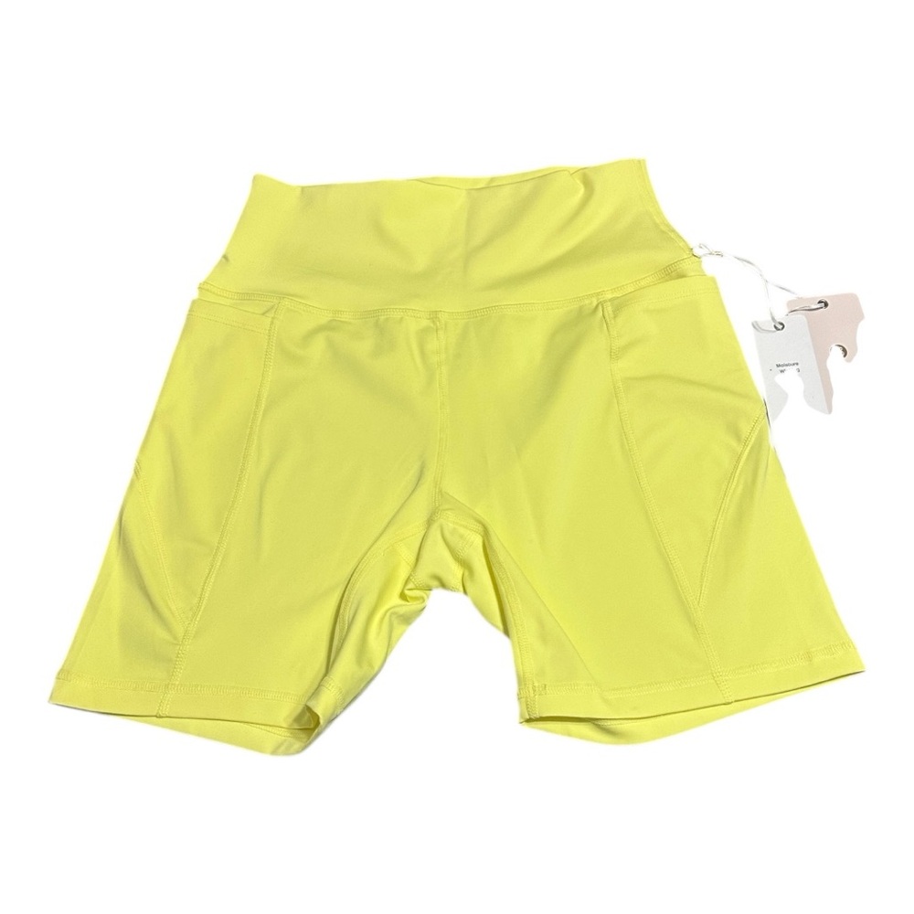 Women’s Love Tree Biker Shorts – Buttery Soft Neon Yellow (Size Small)